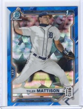 2021 Bowman Draft Chrome Sapphire Tyler Mattison #BDC-58 (RC)