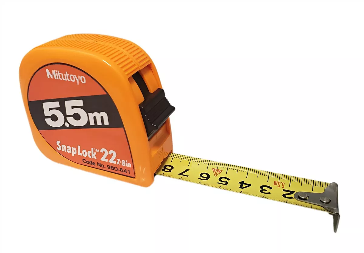 Mitutoyo 5m Metric Tape Measure (mm) w/ Snap Lock - Precise High Quality