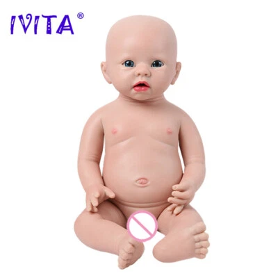 IVITA 19" Silikon Reborn Baby Junge Puppe Silicone Newborn Doll