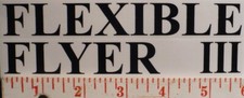 DECAL for FLEXIBLE FLYER III Sled, Black, Adhesive Backed, SL101