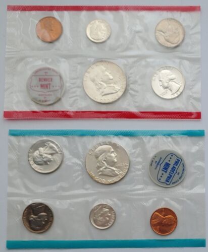 1963 UNCIRCULATED SILVER P & D U.S. MINT SETS - Picture 1 of 3