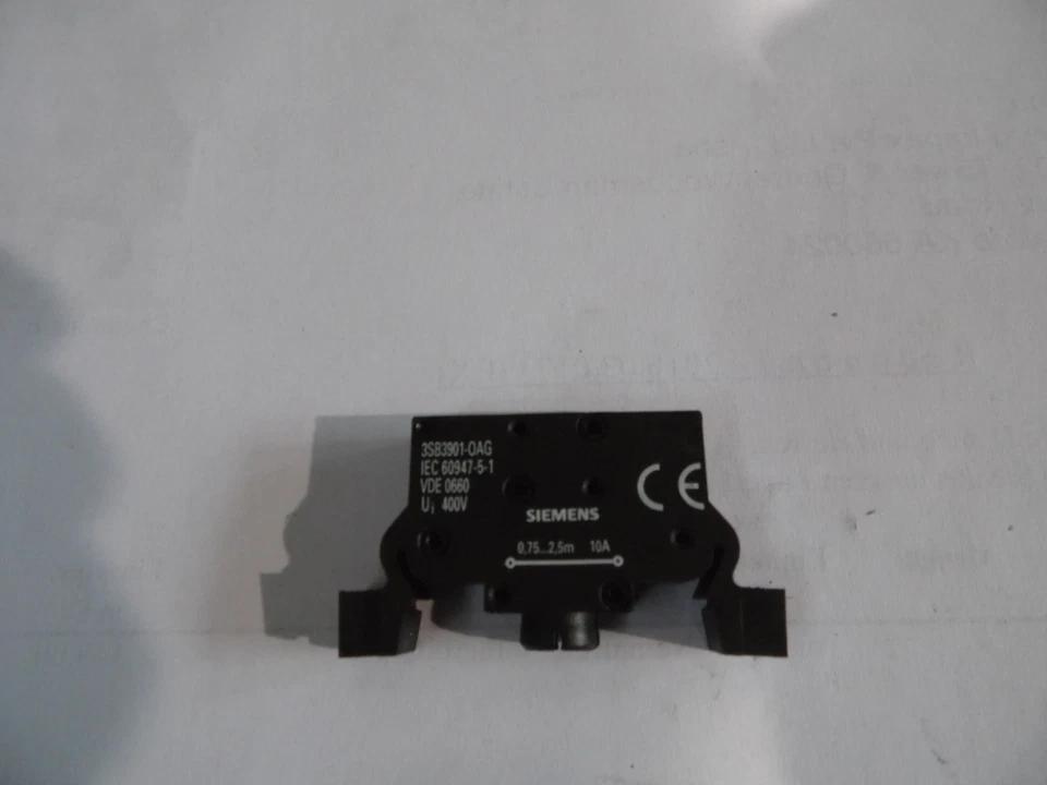 Siemens 3SB3901-0AG,Indus.Sector Klemme, Schwarz unbenutzt lose - Bild 1 von 1