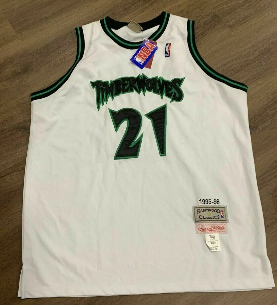 Men's Mitchell & Ness Kevin Garnett White Minnesota Timberwolves