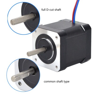 Full D-cut 0.9deg Nema 17 Stepper Motor 65oz.in 2A 48mm 3D Printer 17HM19-2004S1