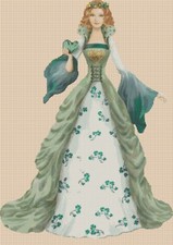 Celtic Elegant Lady Full Length Counted Cross Stitch CHART #1-157xx