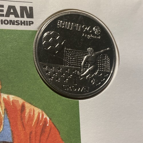 Moneta Gibilterra 1996 una corona IL CAMPIONATO EUROPEO DI CALCIO copertina primo giorno - Foto 12 di 21