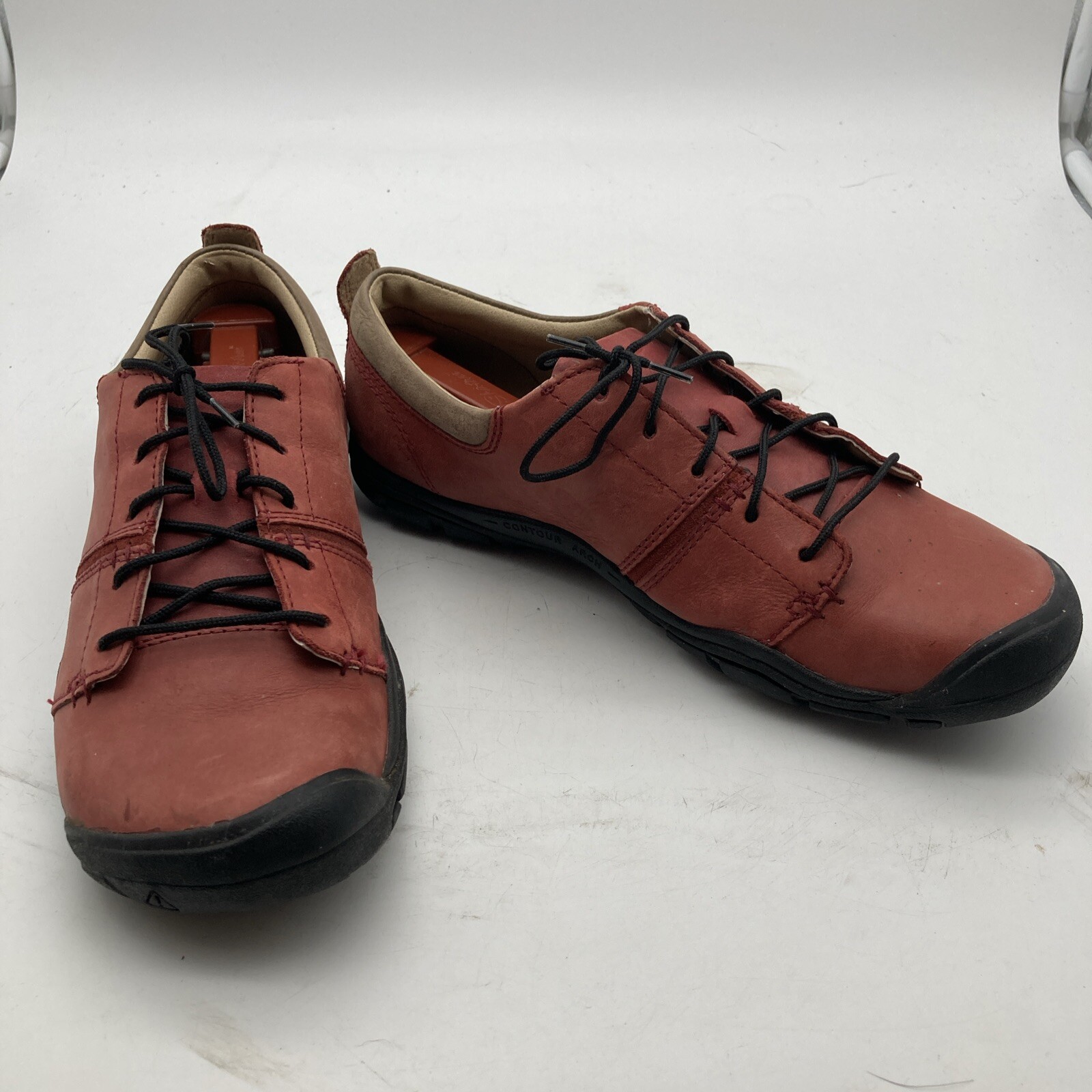 Sneakers stringate in pelle rossa Keen Contour Arch EU 39 donna USA taglia 8 5