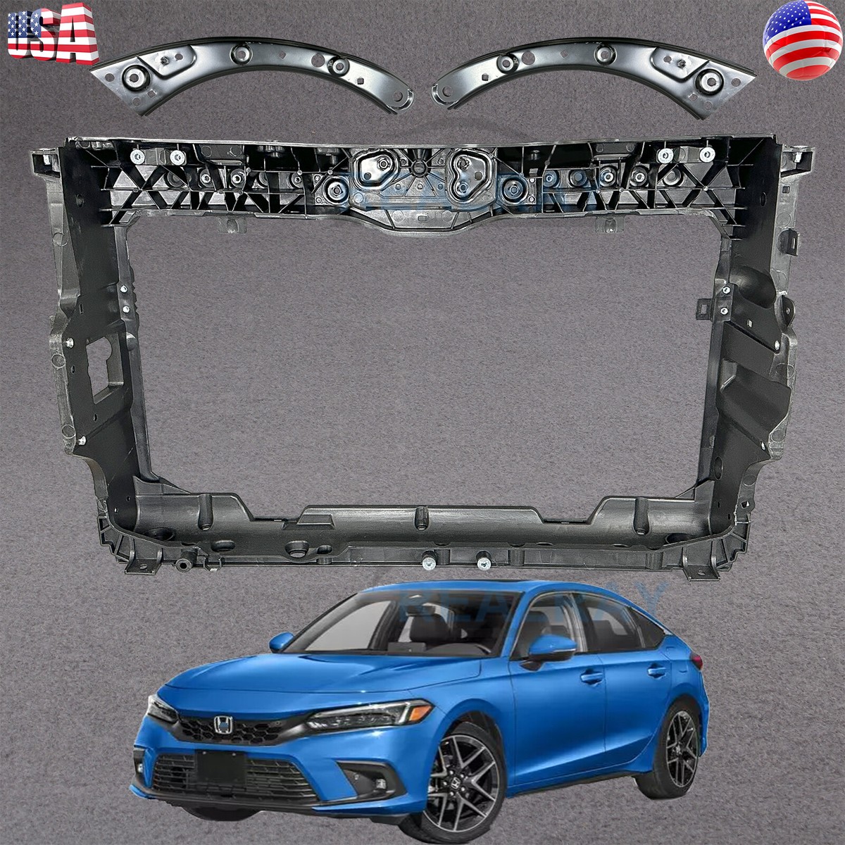 For 2022 2023 2024 Honda Civic Radiator Core Support 71411-T22-A01