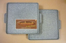 Piastra in Ghisa Quadra Liscia e Rigata per la Cottura sul Gas il Quadrata 30x30