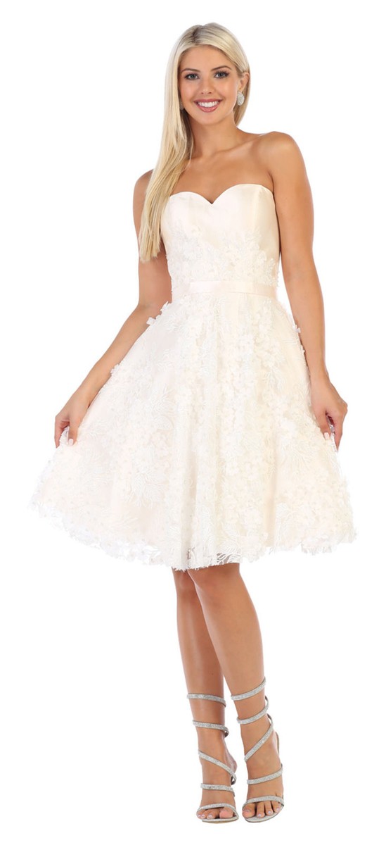 CUTE NEW RED CARPET SPECIAL OCCASION STRAPLESS COCKTAIL PROM SHORT