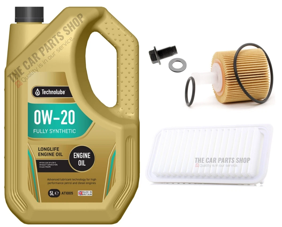 FOR TOYOTA YARIS 1.3 PETROL SERVICE KIT 5L TECHNOLUBE 0W20 OIL