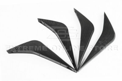 EOS ABS HYDRO CARBON FIBER REAR BUMPER DIFFUSER FINS FOR CORVETTE 2014-19 C7 KIT