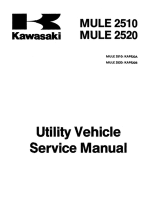 #ad 1993 2003 Kawasaki Mule 2500 2510 2520 KAF620 A B C Service Shop Repair Manual $13.50