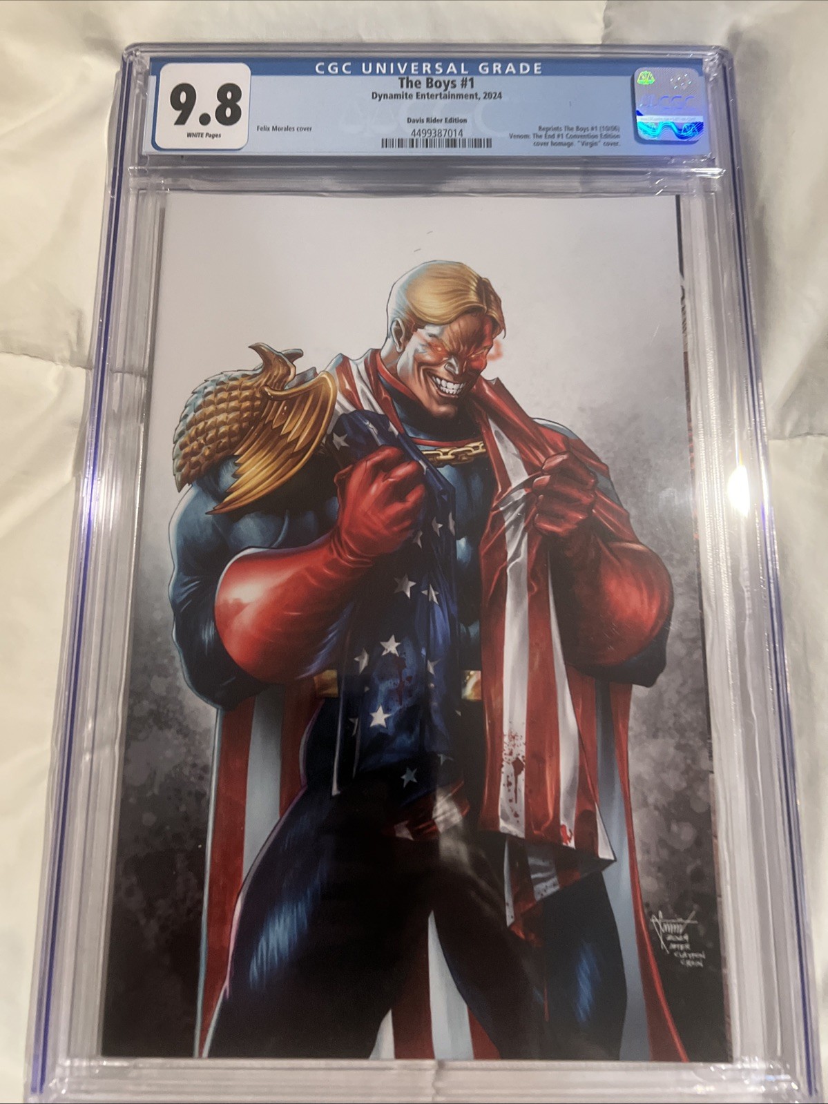 The Boys #1 CLAYTON CRAIN HOMAGE VARIANT HOMELANDER  CGC 9.8
