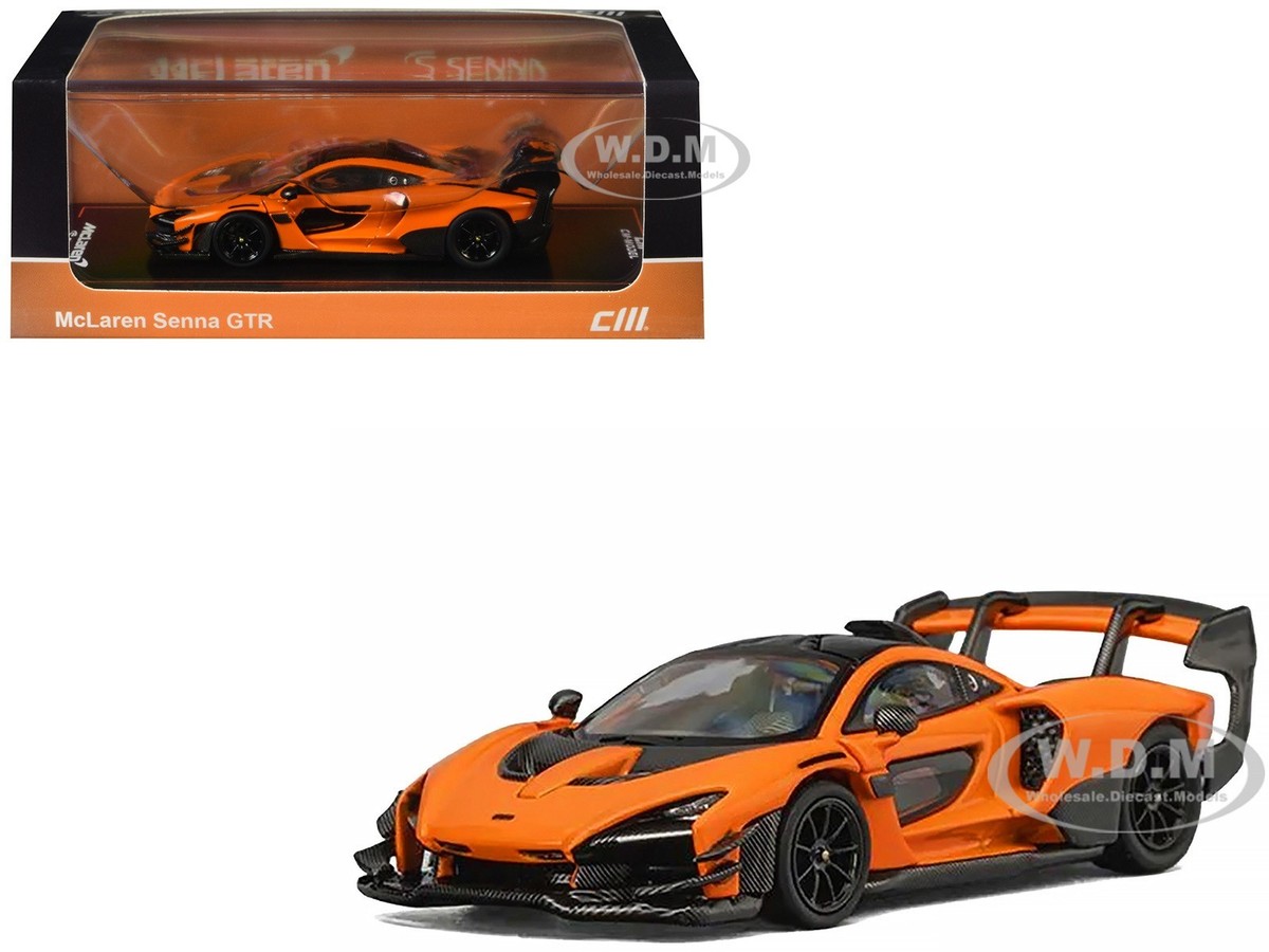 MCLAREN SENNA GTR ORANGE 1/64 DIECAST MODEL CAR BY CM MODEL CM64