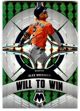 2022 Panini Mosaic Baseball Green Prizm Card #WW-7 Will to Win Alex Bregman