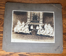 Antique Loysville Orphan Home Girls Band Photo PA Woodwinds c1900
