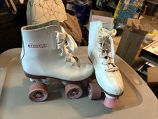 Girls Chicago Classic Quad Rink Roller Skates White/Pink Size 1 US