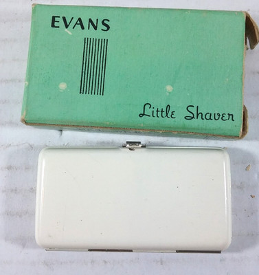 Lil Miss Evans metal Ladies Safety Razor in White Metal Case & CB Box