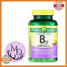 Spring Valley Vitamin B12 2500mcg Quick-Dissolve Cherry Flavor Dietary Supplemen
