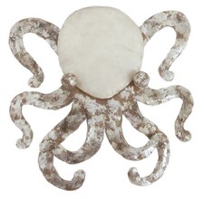 Shimmery Silvery Octopus Christmas Holiday Ornament