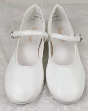Girls Theatrical White Strap tap/dance shoes Sz. 4