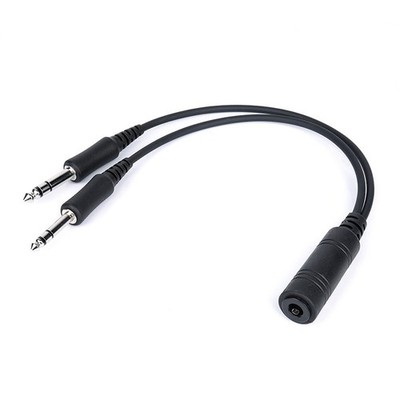 Arrowmax U174 Headset to GA Adapter Durable Molded Connectors to GA Twin-Plug
