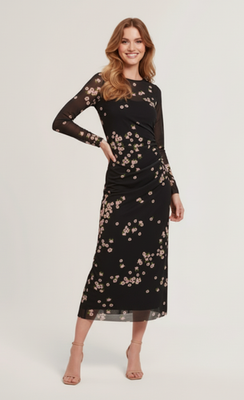 romantic midi dress Modern Romance Floral Midi Dress in Sky Blue L / Sky Blue