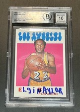 Elgin Baylor 1971 Topps Archives Printing Proof Signed Autograph BAS BGS AUTO 10