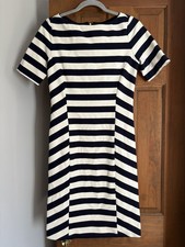 Tory Burch Size S Small Augusta Striped Fitted Stretch Short Sleeve Dress J10