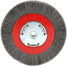 72751 Wire Bench Wheel Brush, Narrow Face Fine Crimped with 1/2-Inch and 5/8-Inc