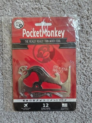 Zootility PocketMonkey Wallet Multi-Tool 12 Functions TSA Compliant Made in USA
