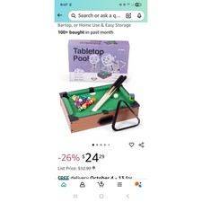 Tabletop Pool Table Game Set Brybelly Mini Billiard for Kids Adults