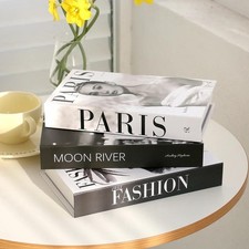 Modern 3pcs Decorative Fake Books for Coffee Table Decor Luxury Box Prop Books