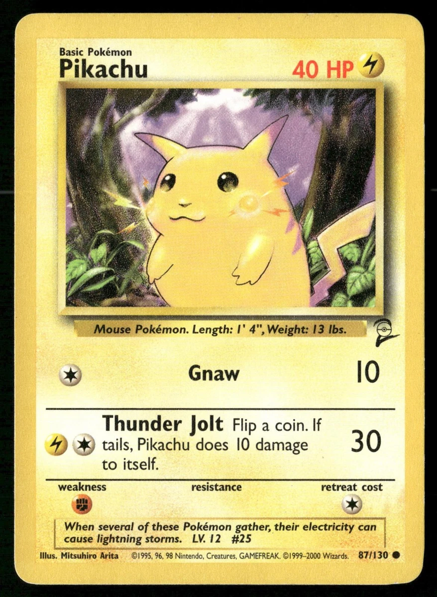 Lightning Pikachu Pokémon TCG Base Set Individual Collectible Card