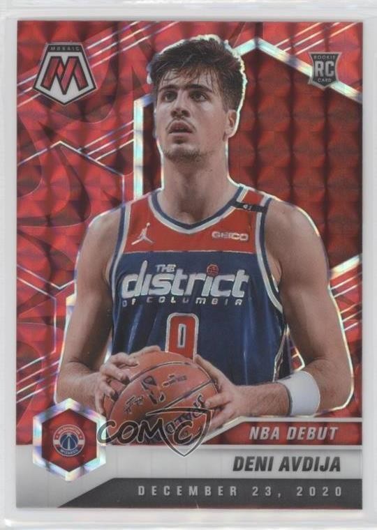2020-21 Panini Mosaic NBA Debut Reactive Red Prizm Deni Avdija #272 0fn0