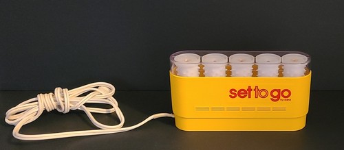 Set To Go Vintage Hot Rollers Travel Hair Curlers NO CLIPS Tested Clairol Works - Picture 2 of 5
