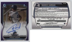 2023 Bowman Chrome Prospect Purple Refractor /250 Marco Vargas #CPA-MVA Auto