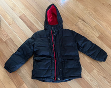 HAWKE CO OUTFITTER YOUTH Hooded Down Filled Black Coat Puffer Sz 14-16