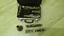 Antique Wood Clarinet 1970s 2 Piece