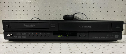 JVC DR-MV80 DVD VCR Recorder Combo HDMI Hi-Fi Stereo Super Multi DivX Black