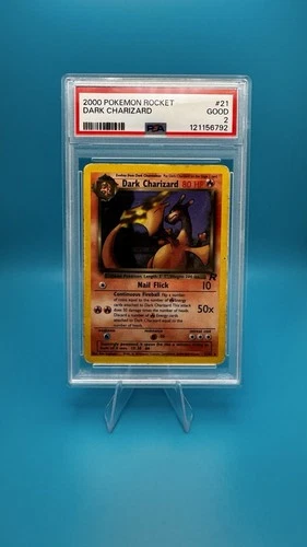 Pokémon TCG 2000 Rocket Dark Charizard Non-holo #21 PSA 2 Good