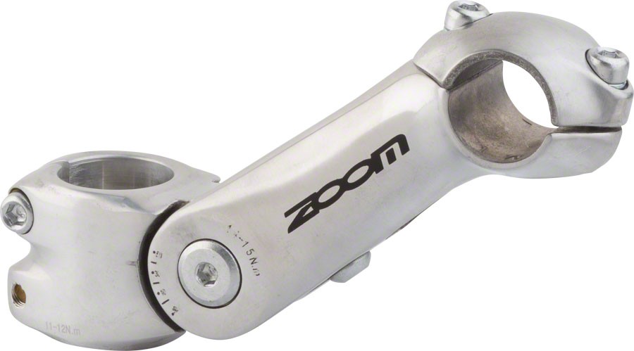 Zoom TDS-C297 Stem 125mm Stem Length 318mm Bar Clamp 286mm Clamp Dia Silver 7090₽