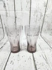 2 Vintage Coca-Cola Purple Amethyst 16 oz Coke Glasses Libbey
