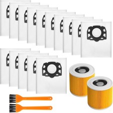 15 St&uuml;ck f&uuml;r K&auml;rcher KFI 357 Staubsaugerbeutel + 2 Filter+2 Filterb&uuml;rste Ersatz