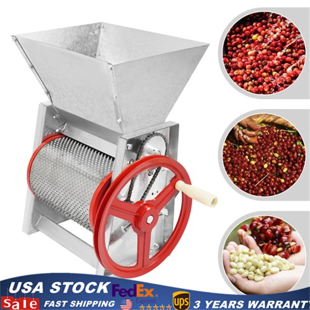 Hand Crank Coffee Bean Peeling Machine Sheller Manual Fresh Coffee Bean Peeler