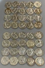 40 Proof US 90% Silver Washington 25c mixed dates L25127