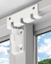 Sliding Door Lock Window Locks for Patio Glass Foot Pearl White 