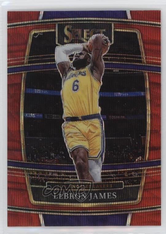2021-22 Panini Select Concourse Red Wave Prizm LeBron James #100 pr9
