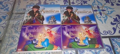 Box + 2 neue DVDs + Cover POLLICINA THUMBELINA + ANASTASIA italienisches Audio